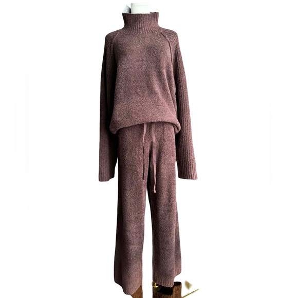 Softies Solid Marshmallow Rib Mock Neck with Long Pant - Picture 8 of 11